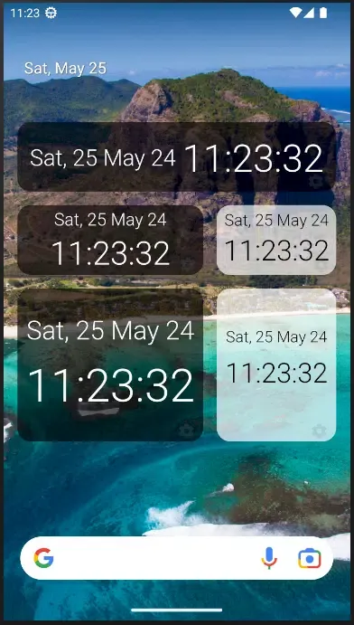 デジタル時計ウィジェット (MzClock) Screenshots