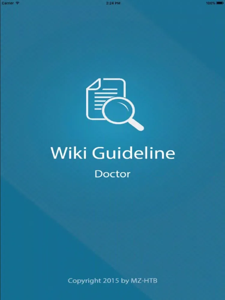 Captures d'écran de Wiki Guidelines Doctor iPad 
