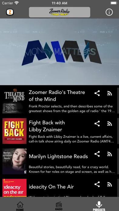 Tangkapan layar Zoomer Radio