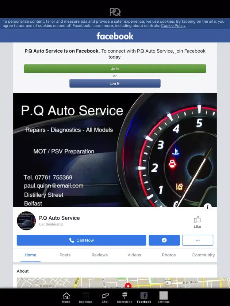Capturas de tela do PQ Auto Belfast iPad 