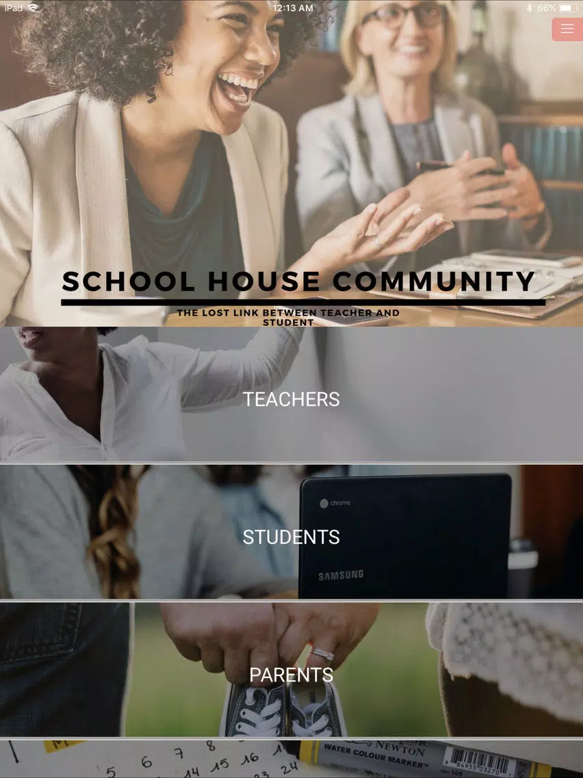 Tangkapan layar SCHOOL HOUSE COMMUNITY iPad 