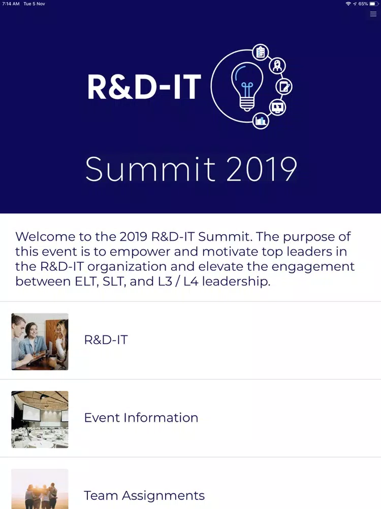 PS Summit 2019 iPad  스크린샷