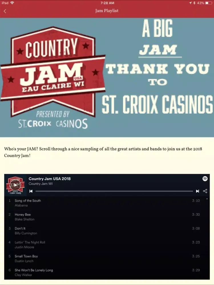 Country Jam USA iPad  Screenshots
