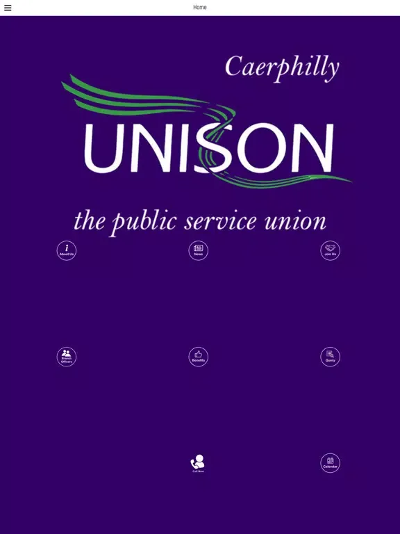 Ảnh chụp màn hình của Unison Caerphilly iPad 