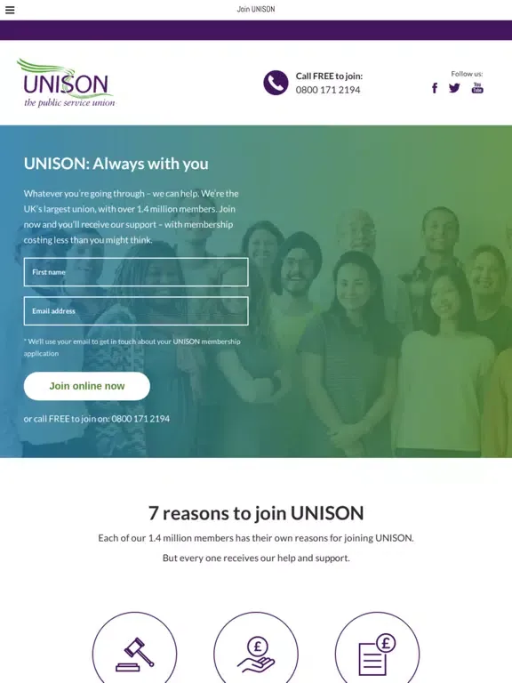 Ảnh chụp màn hình của Unison Caerphilly iPad 