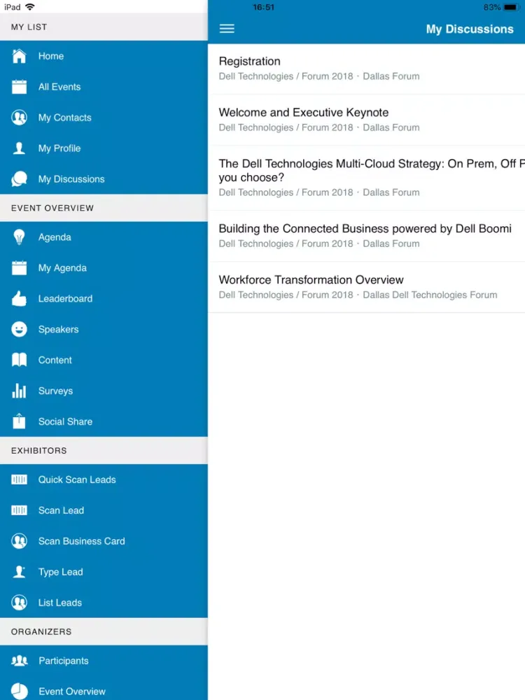 Dell EMC Events NA iPad  سکرین شاٹس