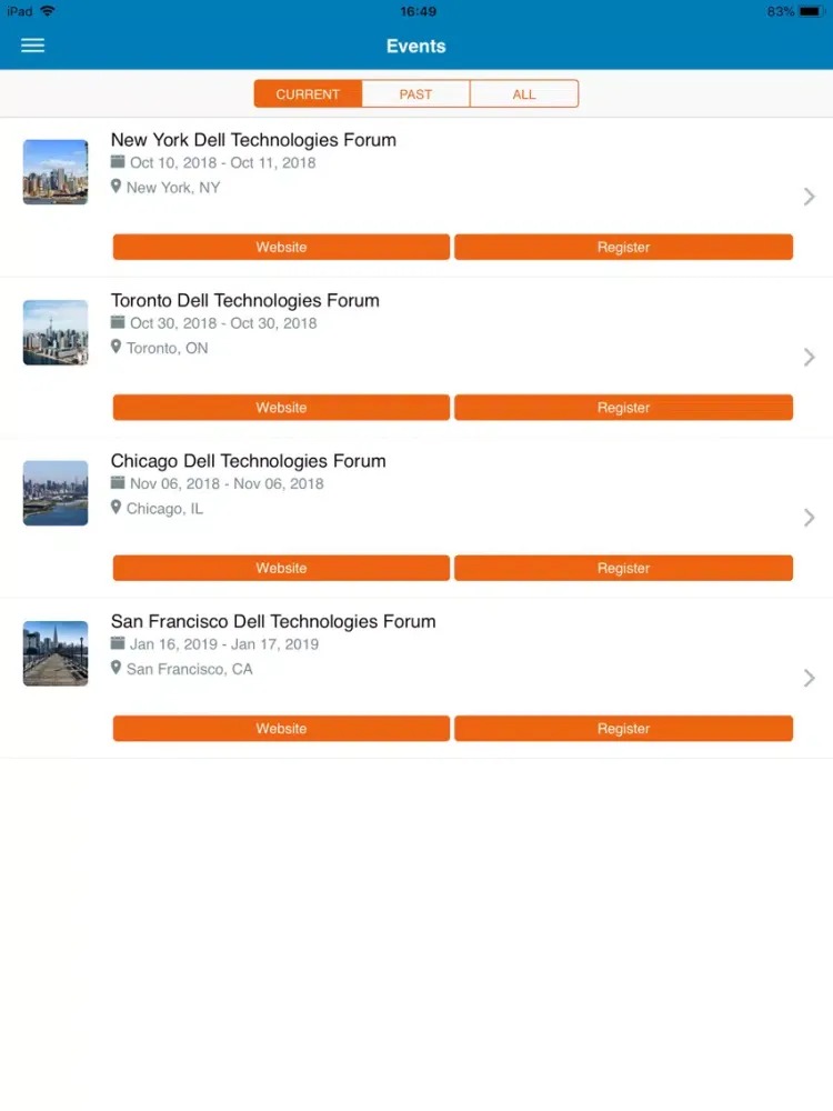 Dell EMC Events NA iPad  سکرین شاٹس