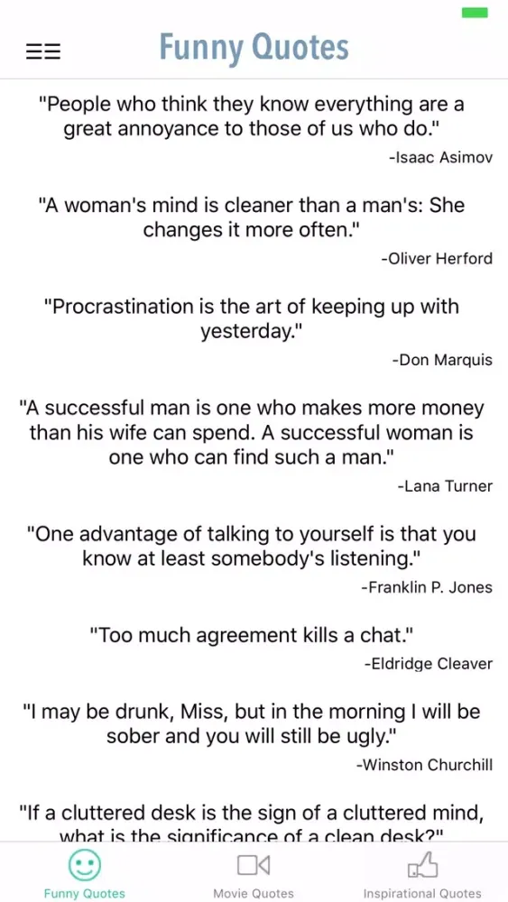 Capturas de pantalla de 53,000+ Famous Quotes