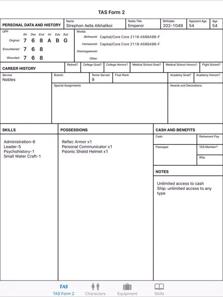 TAS Form 2 iPad  Screenshots
