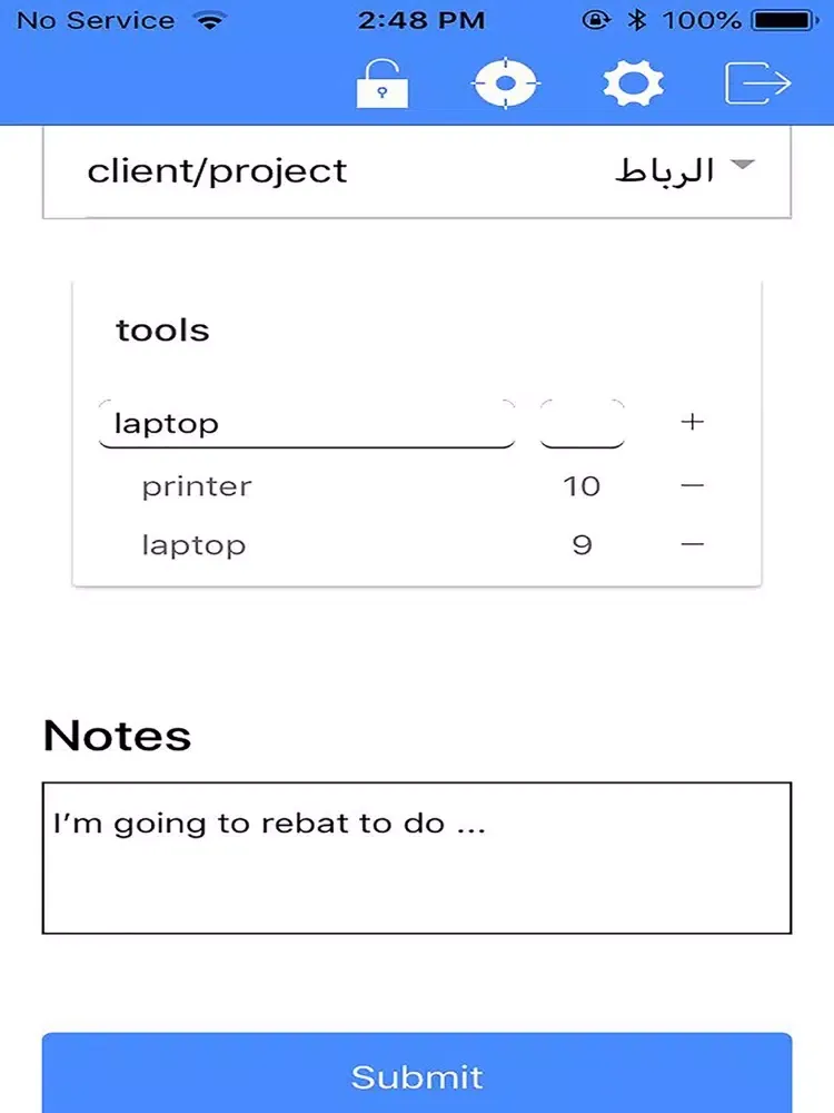 Capturas de tela do NabaSoft Tasks & Tracking iPad 