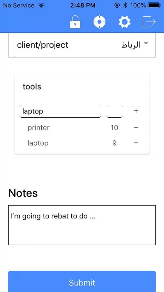 Capturas de tela do NabaSoft Tasks & Tracking