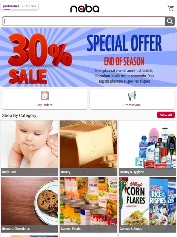 Naba Supermarket iPad  Ekran Görüntüleri
