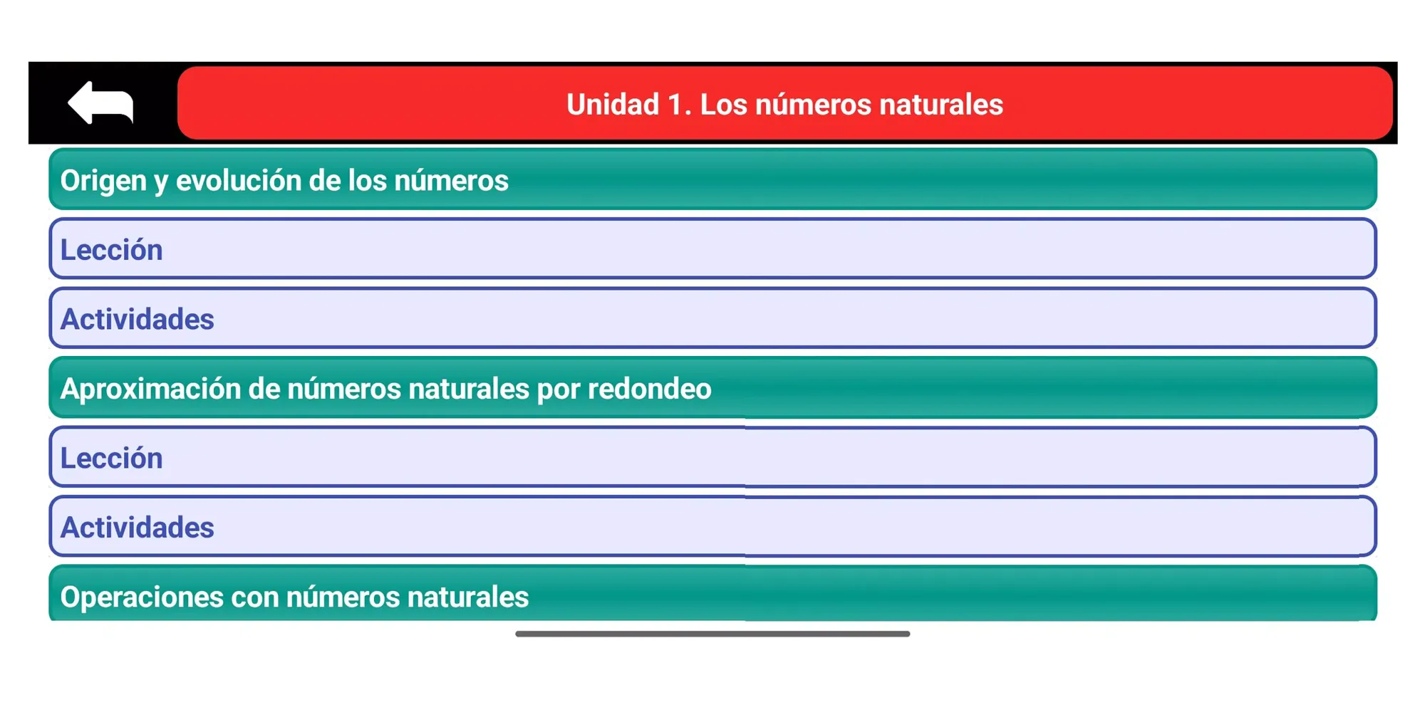 Captures d'écran de Matemáticas 1° ESO
