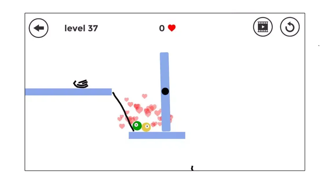 Tangkapan layar Two Balls : Brain Draw Physics
