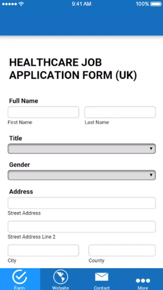 Healthcare Job Form UK應用截圖