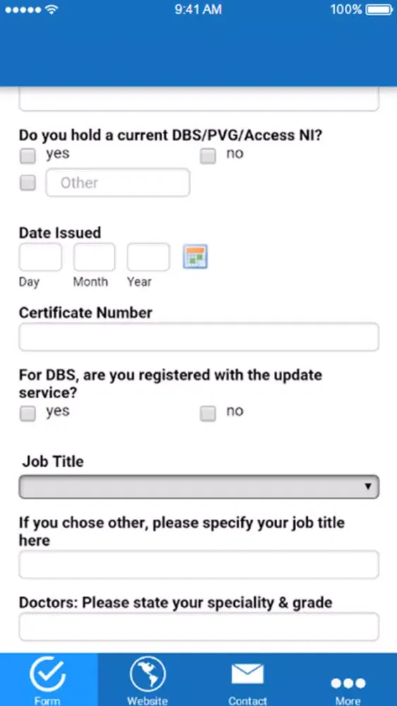 Healthcare Job Form UK應用截圖