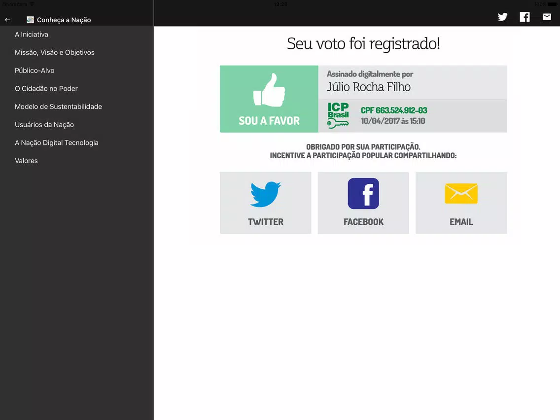 Nação Digital iPad 应用截图