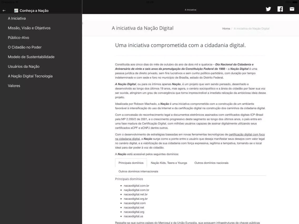 Nação Digital iPad  스크린샷