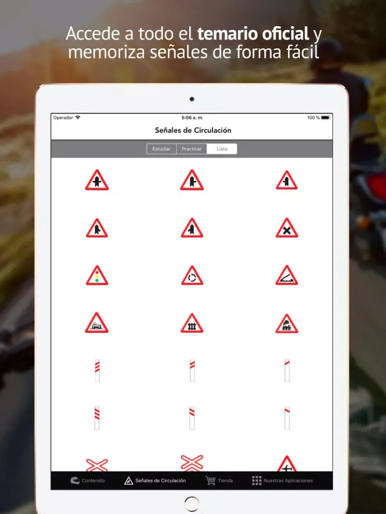 Ảnh chụp màn hình của Licencia de Motos - Premium iPad 