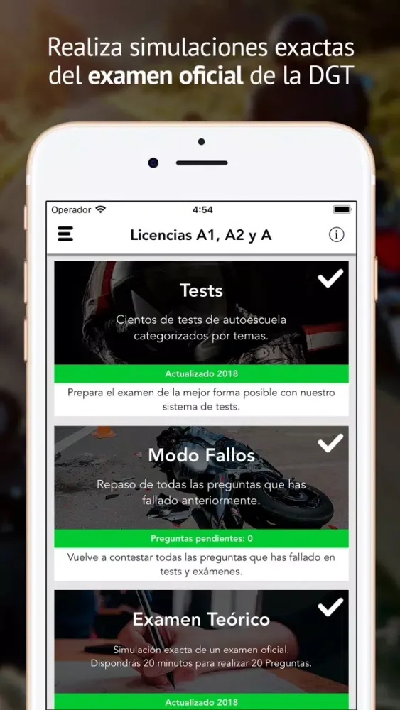 Ảnh chụp màn hình của Licencia de Motos - Premium