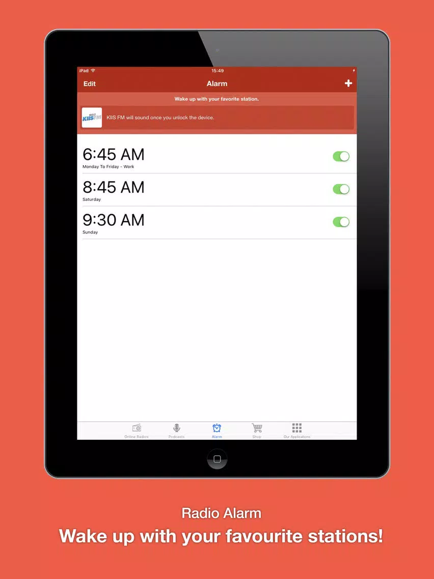 Alarm Radio Clock iPad  স্ক্রিনশট