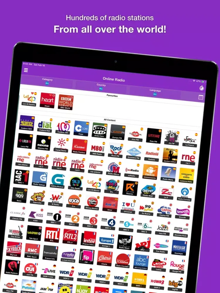 Capturas de tela do Spanish Podcasts iPad 