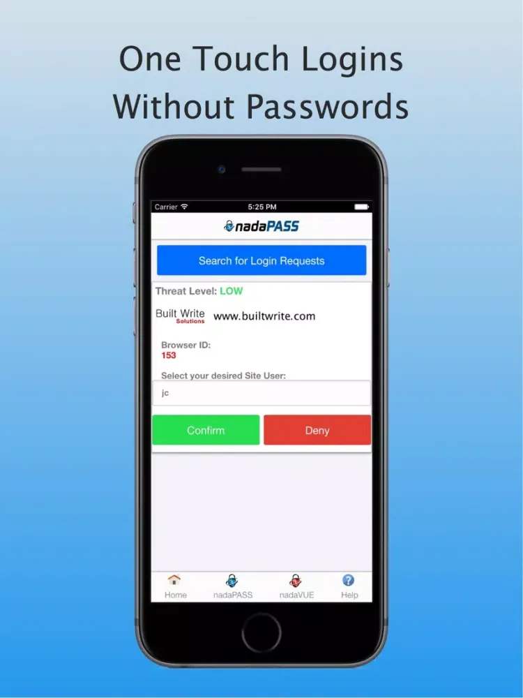 nadaPASS iPad  स्क्रीनशॉट