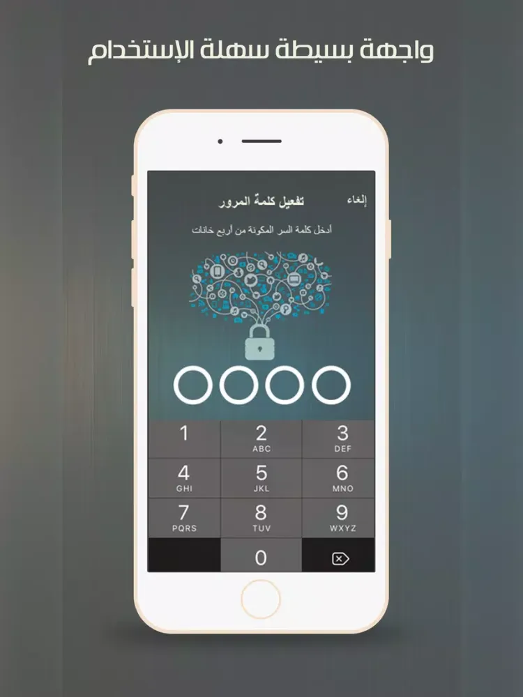 تصاویر قفل شبكات التواصل الاجتماعي - بكلمة مرور او بصمة iPad 