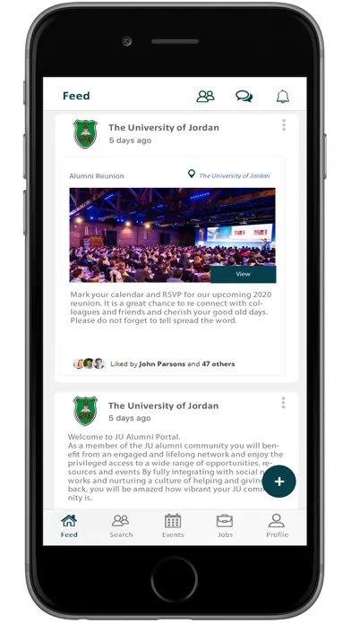 JU Alumni Ekran Görüntüleri