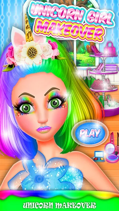 ภาพหน้าจอของ Unicorn Princess Makeover DIY
