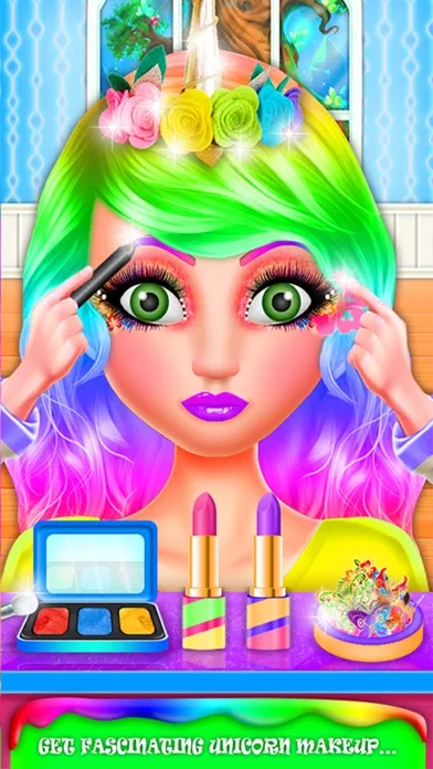 ภาพหน้าจอของ Unicorn Princess Makeover DIY