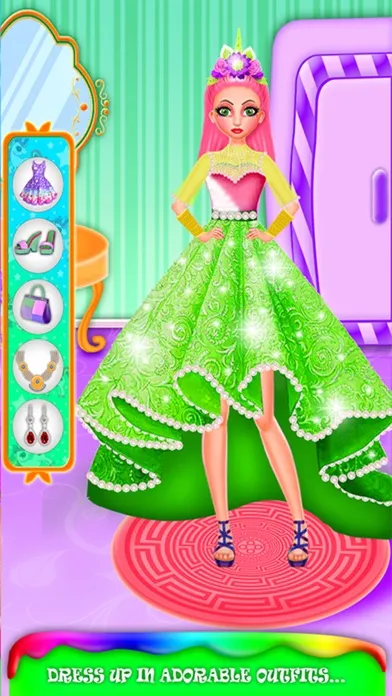 ภาพหน้าจอของ Unicorn Princess Makeover DIY