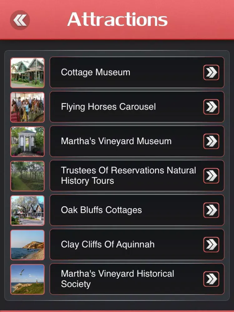 Tangkapan skrin Martha's Vineyard Offline Travel Guide iPad 