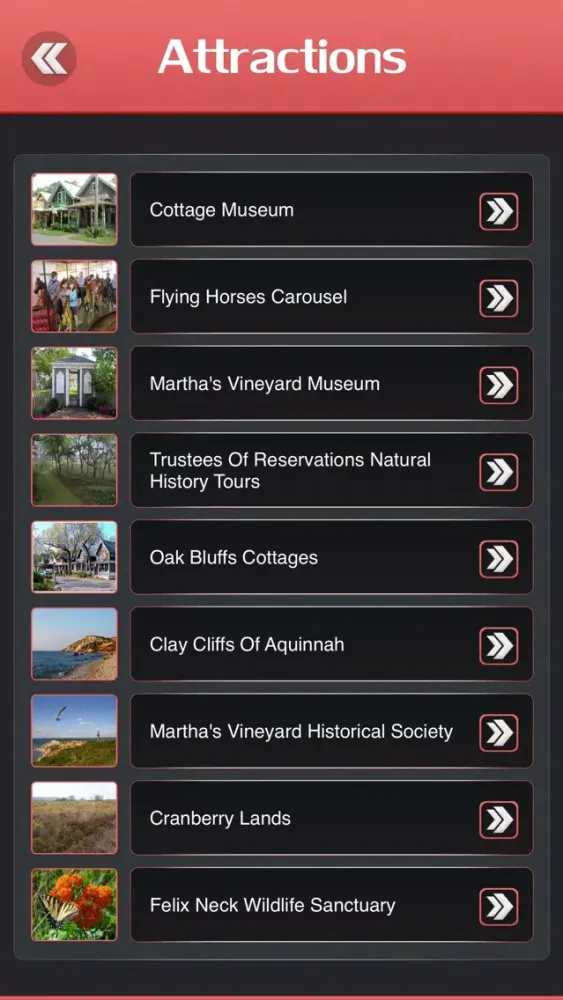 Tangkapan skrin Martha's Vineyard Offline Travel Guide