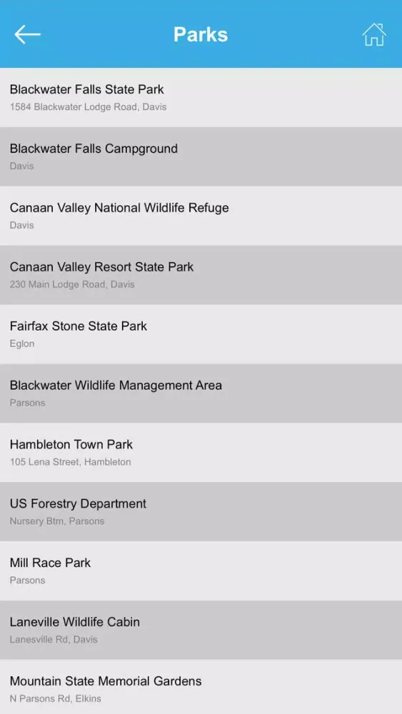 Captures d'écran de West Virginia National Parks & State Parks