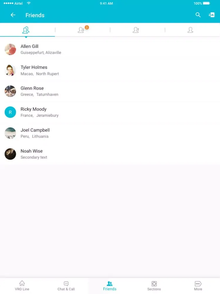 VRO iPad  Screenshots