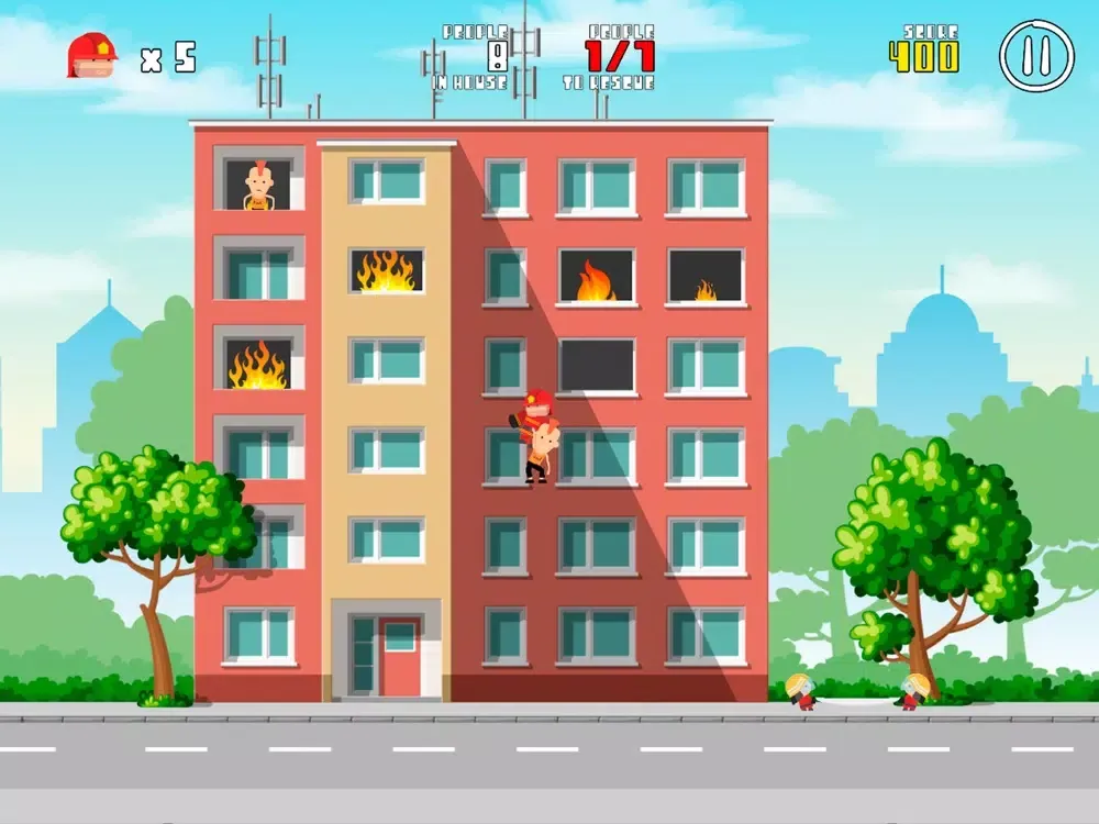 Capturas de pantalla de Flying Hero: City on fire iPad 