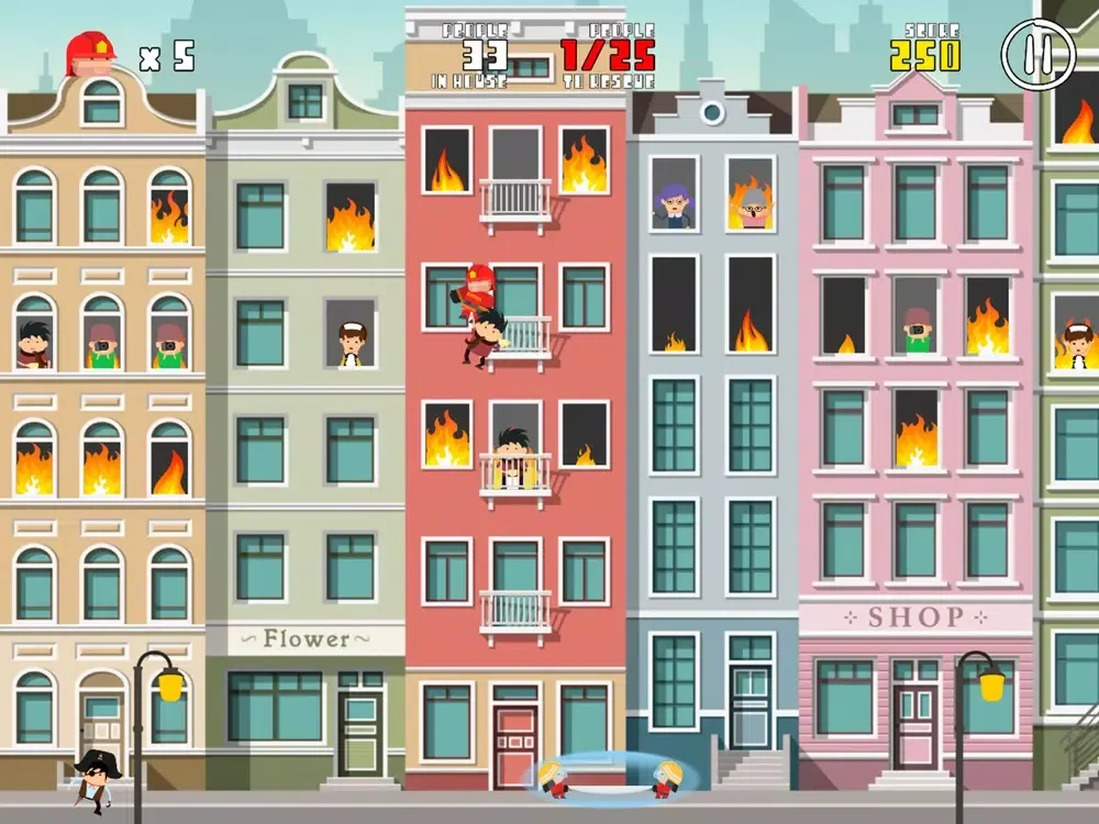 Capturas de pantalla de Flying Hero: City on fire iPad 