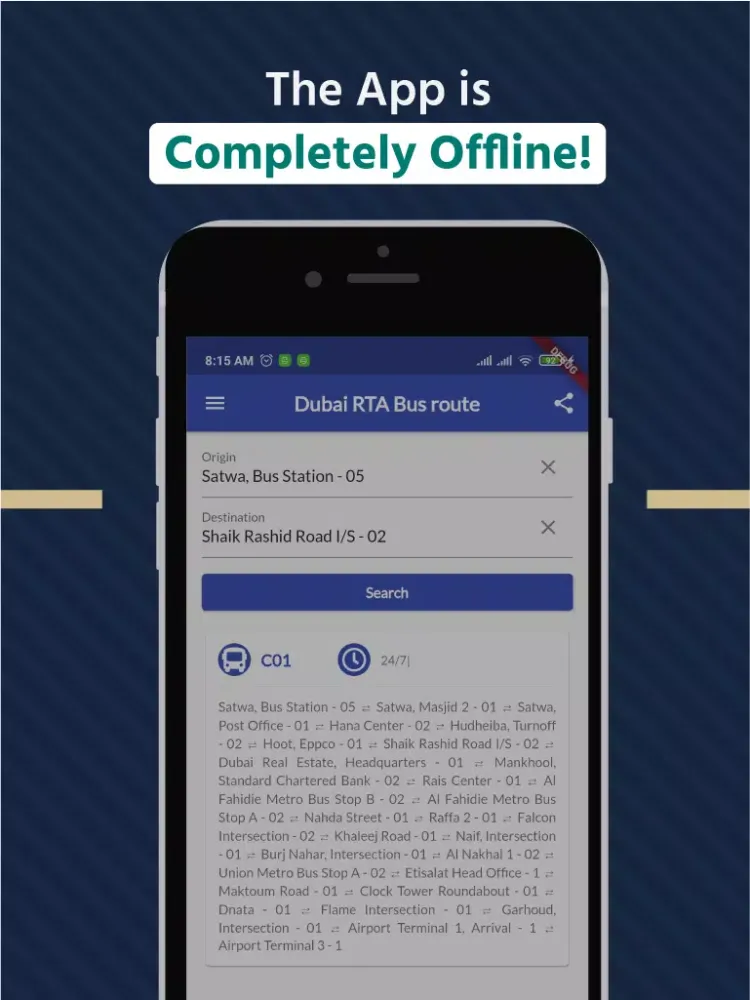 تصاویر Dubai RTA Bus Route [Offline]