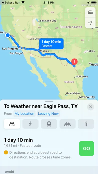 Capturas de tela do Eclipse Run