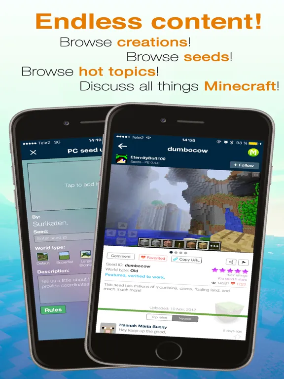 Ảnh chụp màn hình của Seeds Pro - Minecraft Edition iPad 