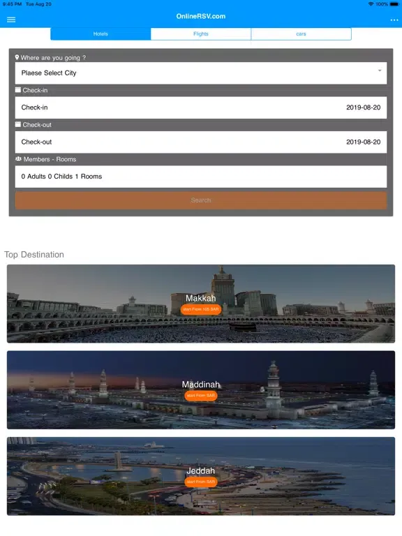 OnlineRSV.com iPad  Ekran Görüntüleri