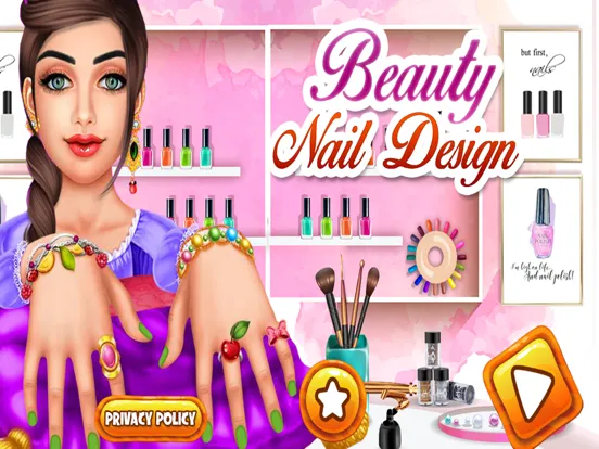 Nail Salon Girl Fashion Game iPad  Screenshots