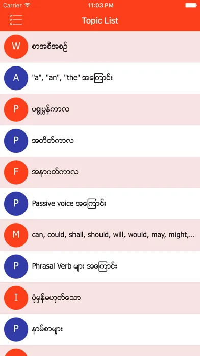 Capturas de tela do English Speaking For MM