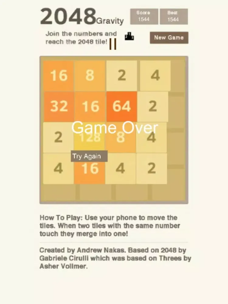 تصاویر 2048 Gravity iPad 