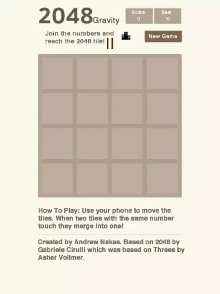 تصاویر 2048 Gravity iPad 