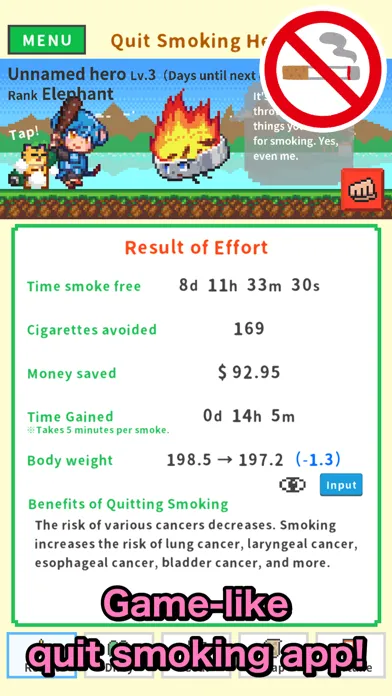 Quit Smoking Hero - Stop Now! スクリーンショット