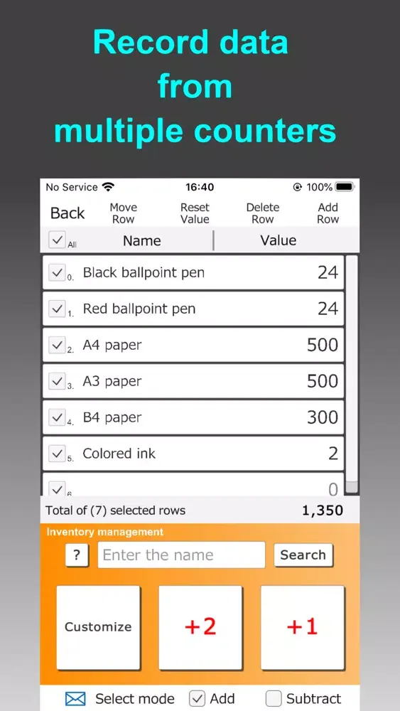 Captures d'écran de List Counter