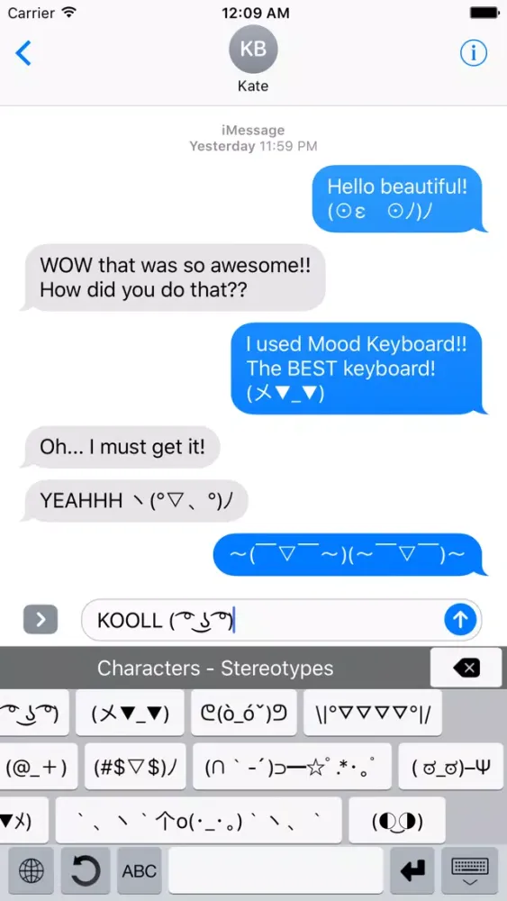 Ảnh chụp màn hình của Mood Keyboard