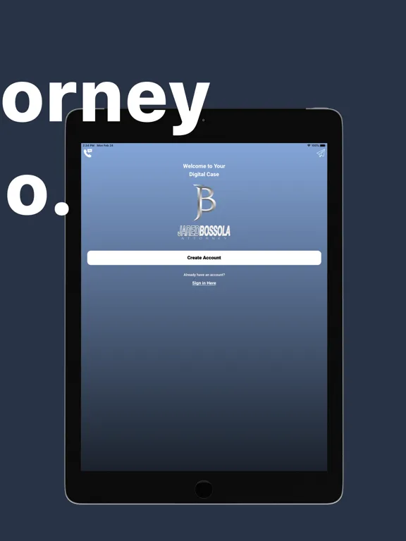 ภาพหน้าจอของ Attorney Portal iPad 